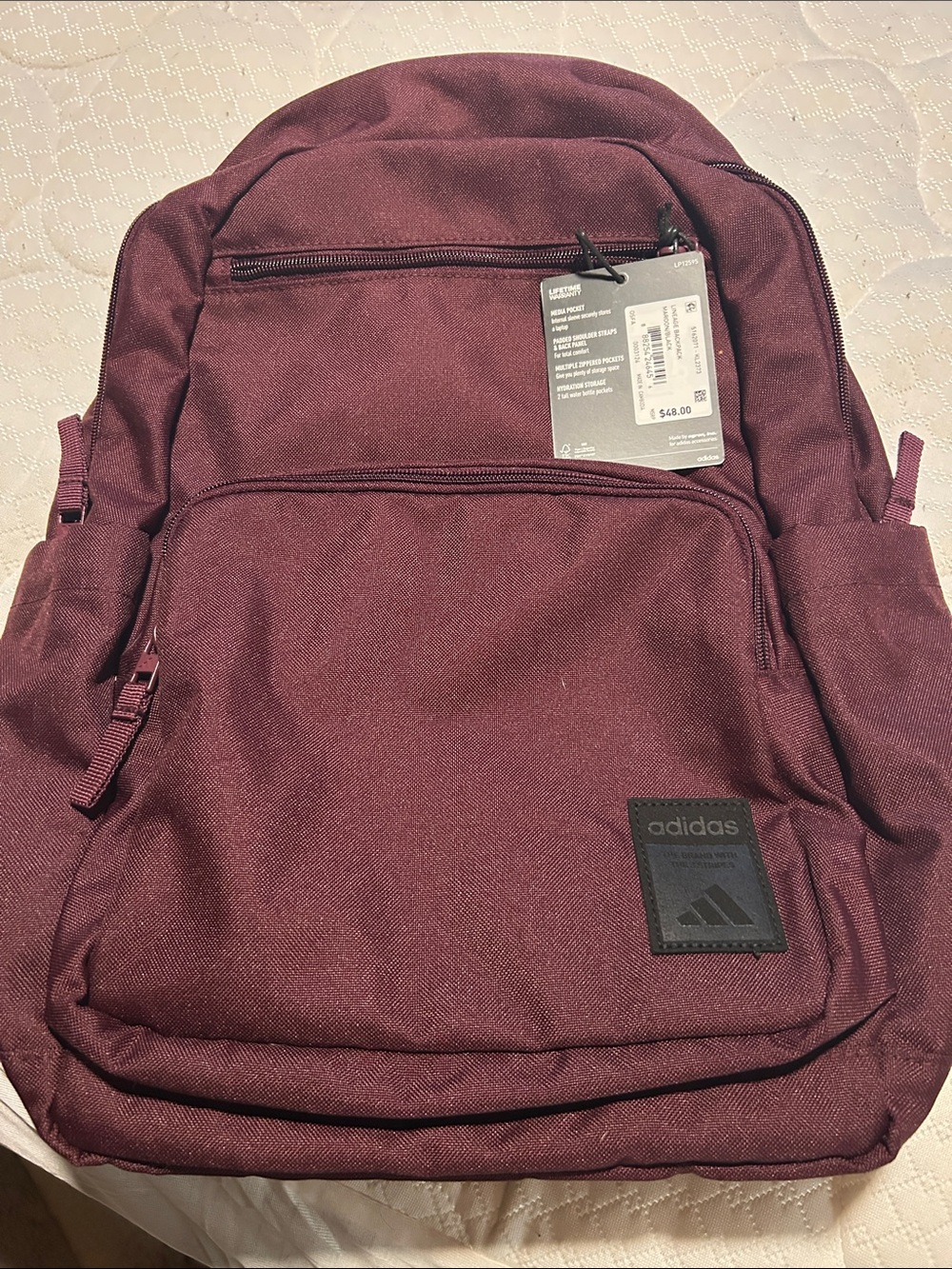 adidas Maroon Backpack